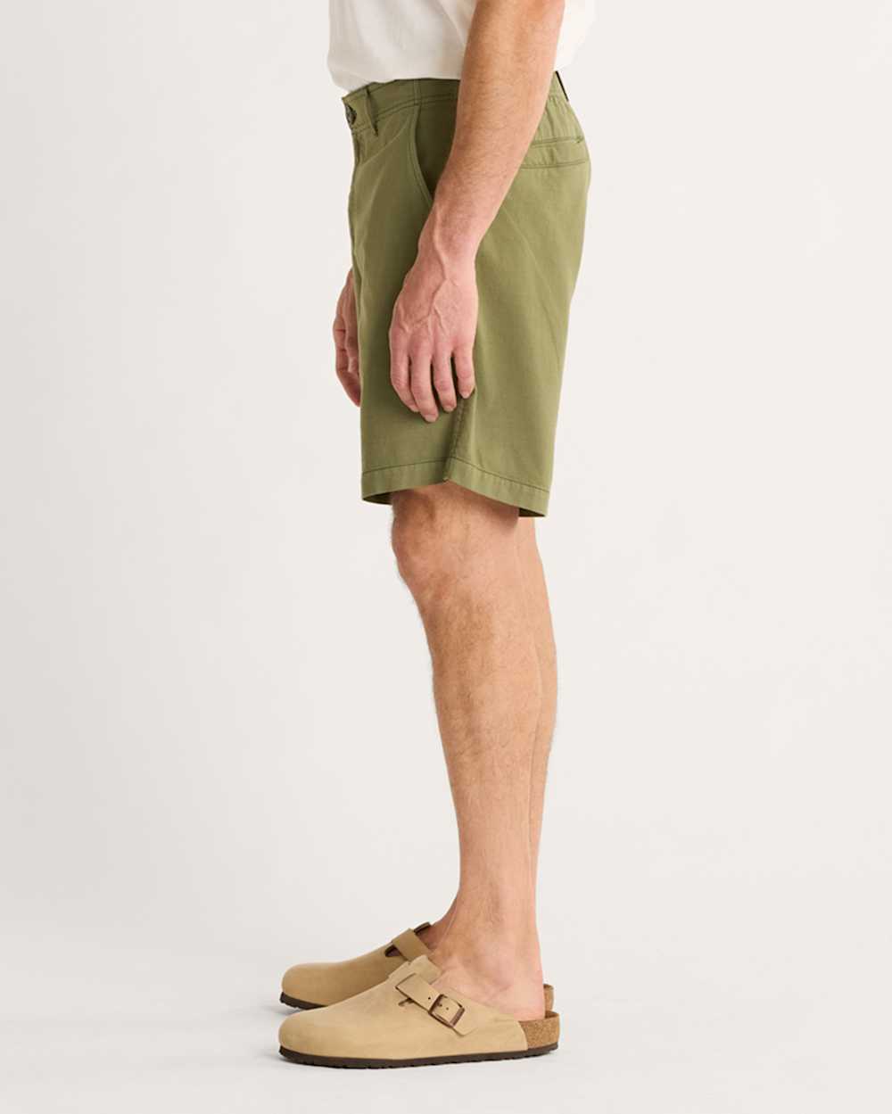 ALTERNATE VIEW OF MEN'S SKYLER COTTON/LINEN SHORTS IN GREEN image number 4