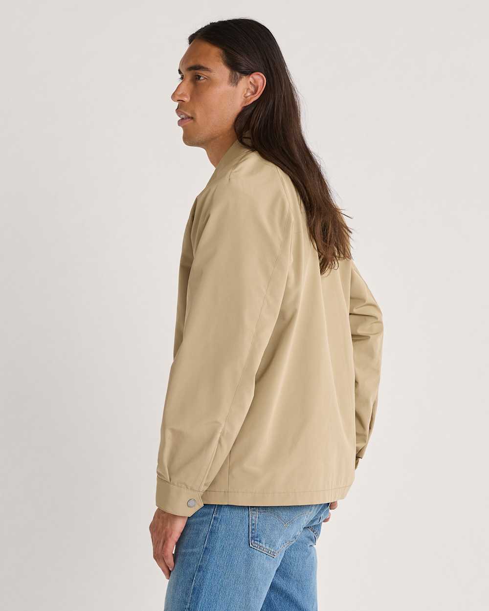 ALTERNATE VIEW OF MEN'S LEON WINDBREAKER IN LIGHT TAN image number 3