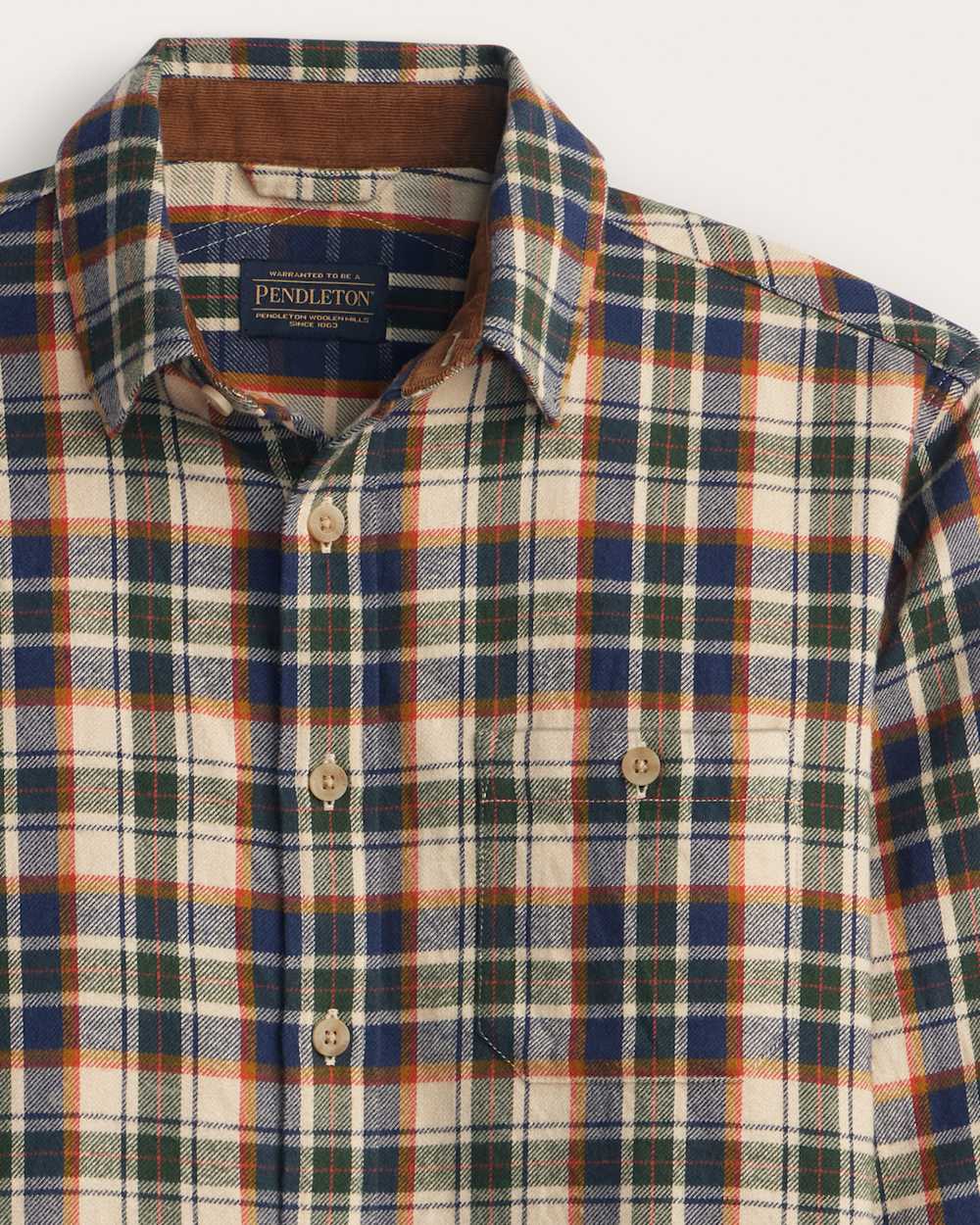 ALTERNATE VIEW OF PLAID COTTON FREMONT FLANNEL SHIRT IN TAN MULTI PLAID image number 2