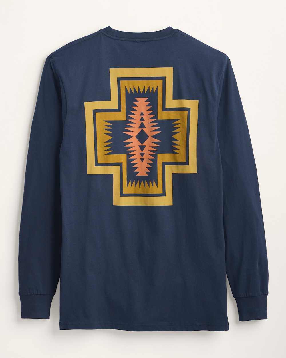 MEN'S LONG-SLEEVE HARDING GRAPHIC TEE IN NAVY BLAZER/GOLD image number 1