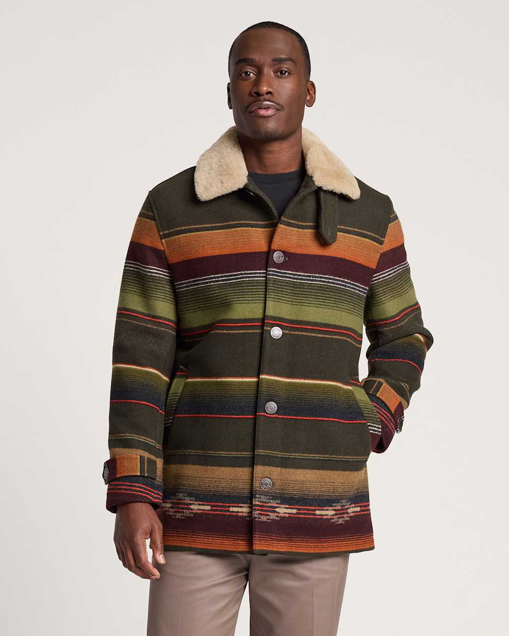 MEN'S TUMALO RIDGE DAYTON WOOL COAT IN OLIVE MULTI image number 1