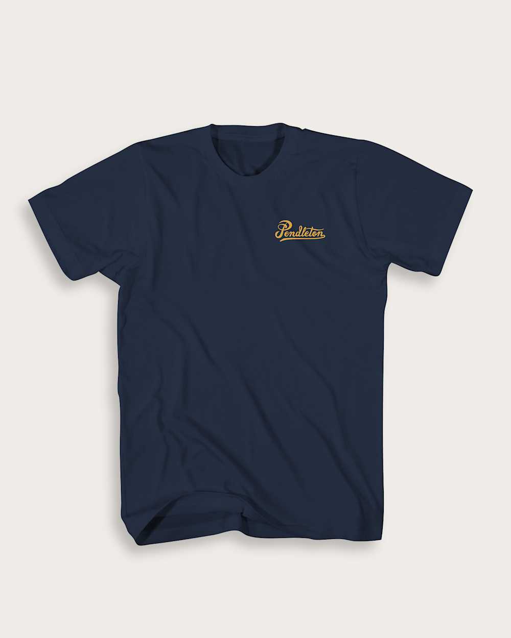 ALTERNATE VIEW OF MEN'S RANCH LOGO GRAPHIC TEE IN NAVY/GOLD image number 2