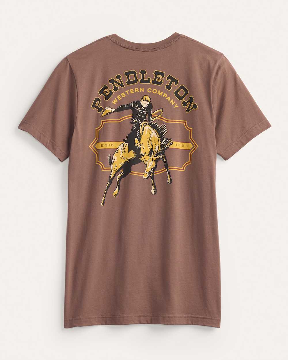 ALTERNATE VIEW OF MEN'S SHORT-SLEEVE WESTERN GRAPHIC TEE IN COCOA/BLACK image number 2