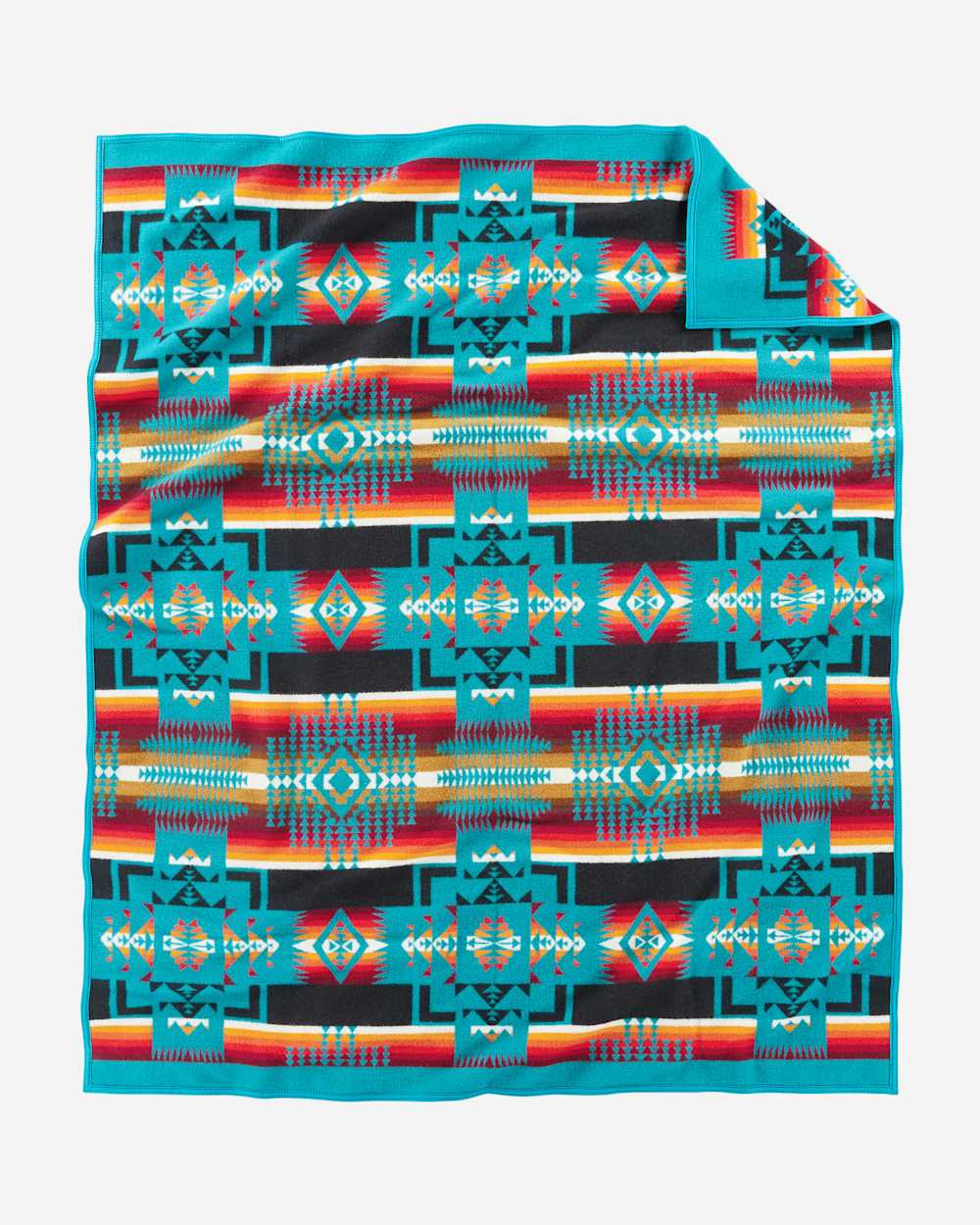 ALTERNATE VIEW OF CHIEF JOSEPH BLANKET IN TURQUOISE image number 2