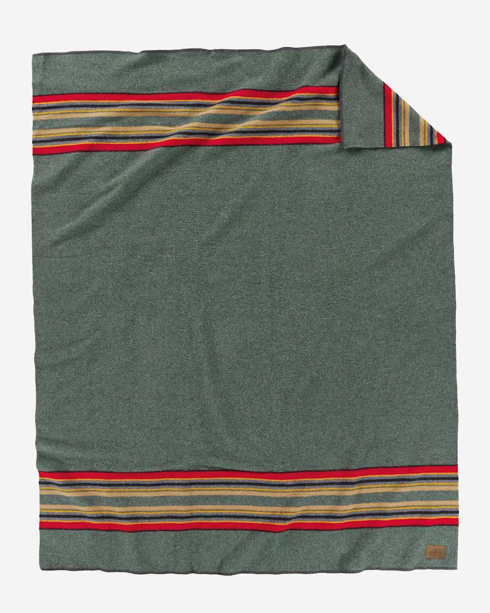 FLAT VIEW OF YAKIMA CAMP BLANKET IN GREEN HEATHER image number 2