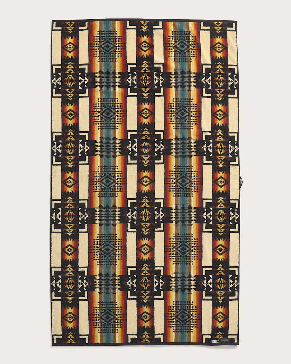 ALTERNATE VIEW OF CHIEF JOSEPH SPA TOWEL IN BLACK image number 2