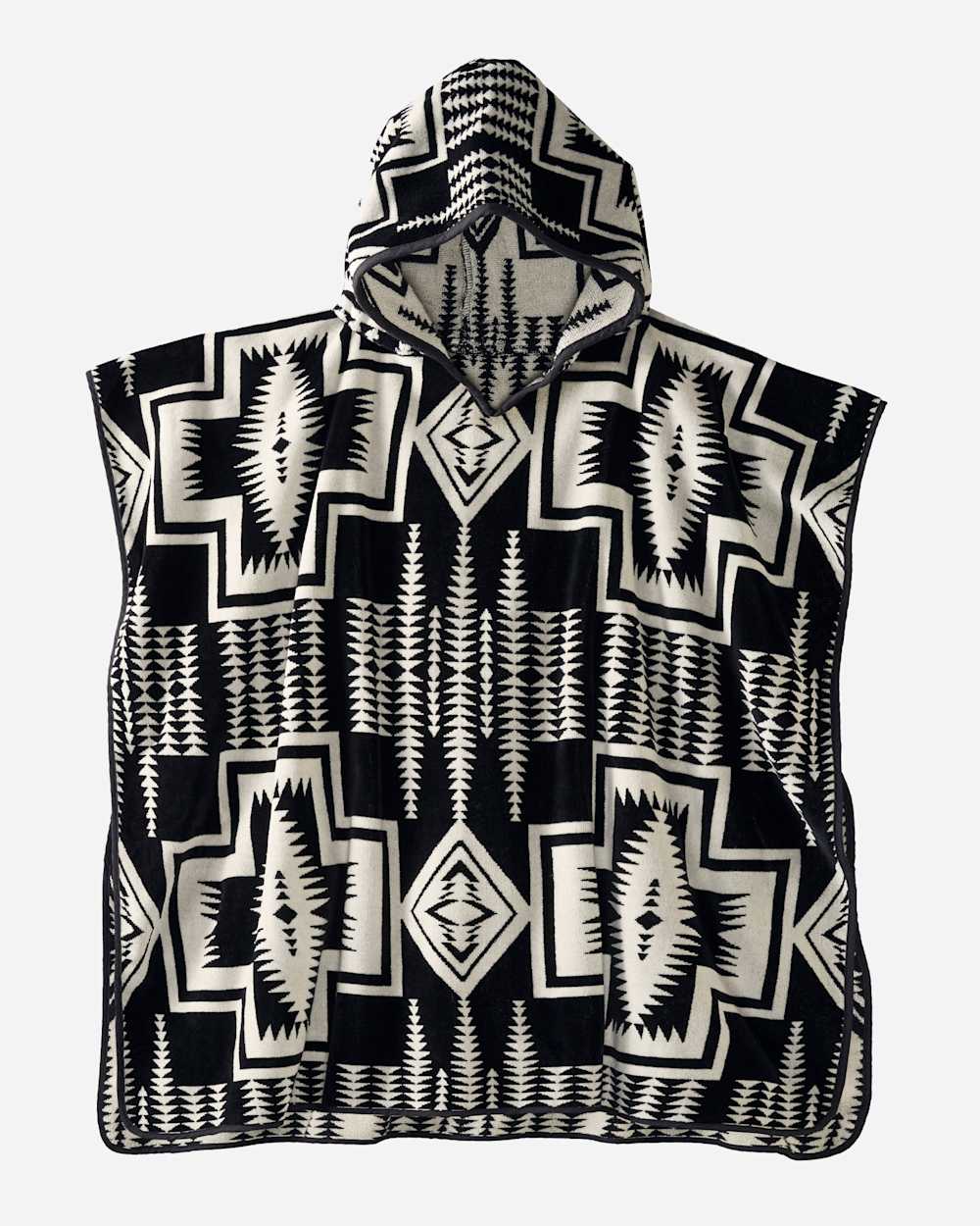 HARDING TWEEN HOODED TOWEL IN BLACK image number 1