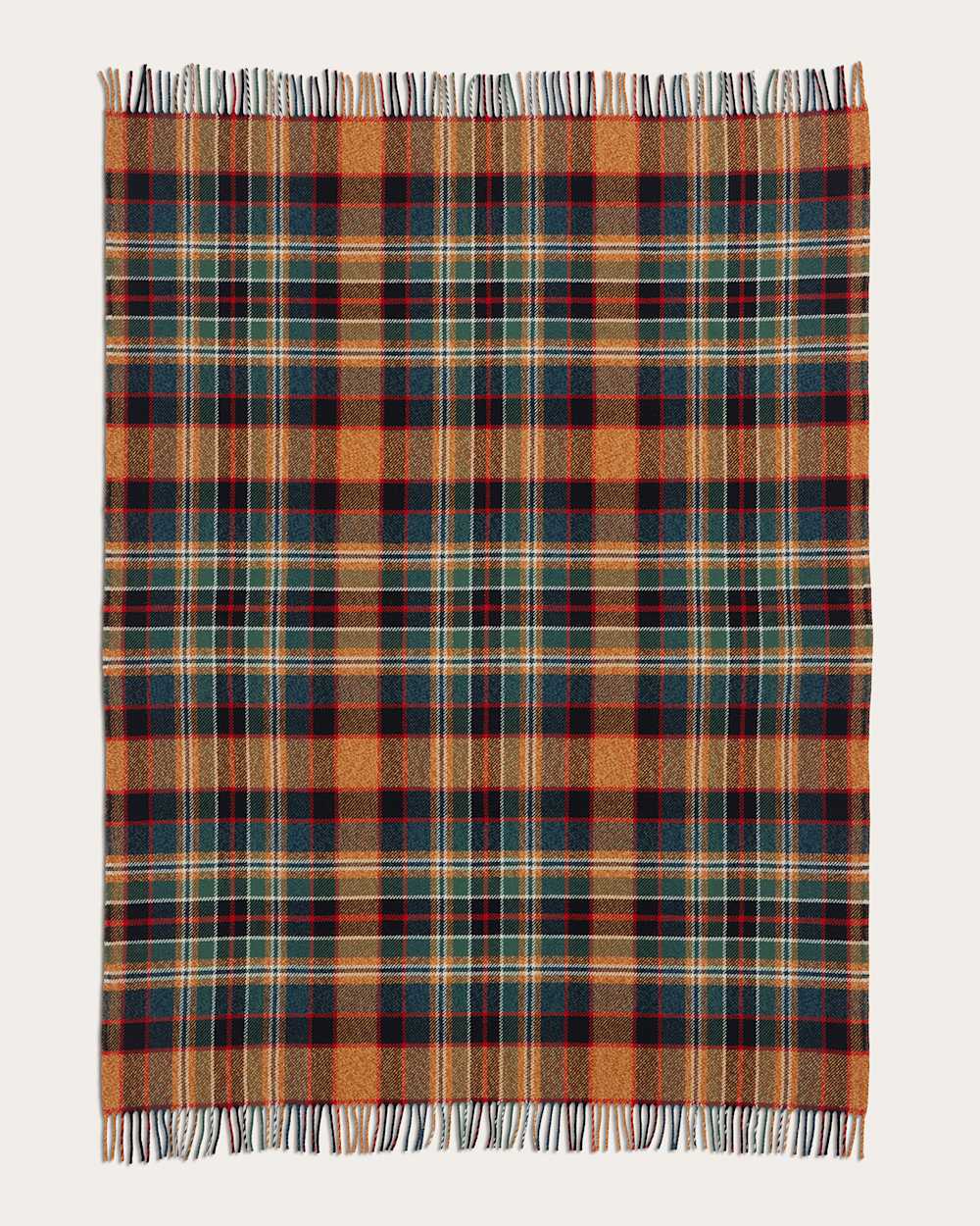 ALTERNATE VIEW OF FIRESIDE THROW IN SYCAMORE GOLD/GREEN image number 2