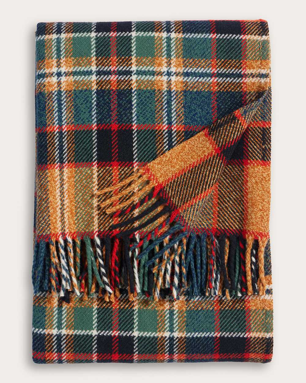 ALTERNATE VIEW OF FIRESIDE THROW IN SYCAMORE GOLD/GREEN image number 4