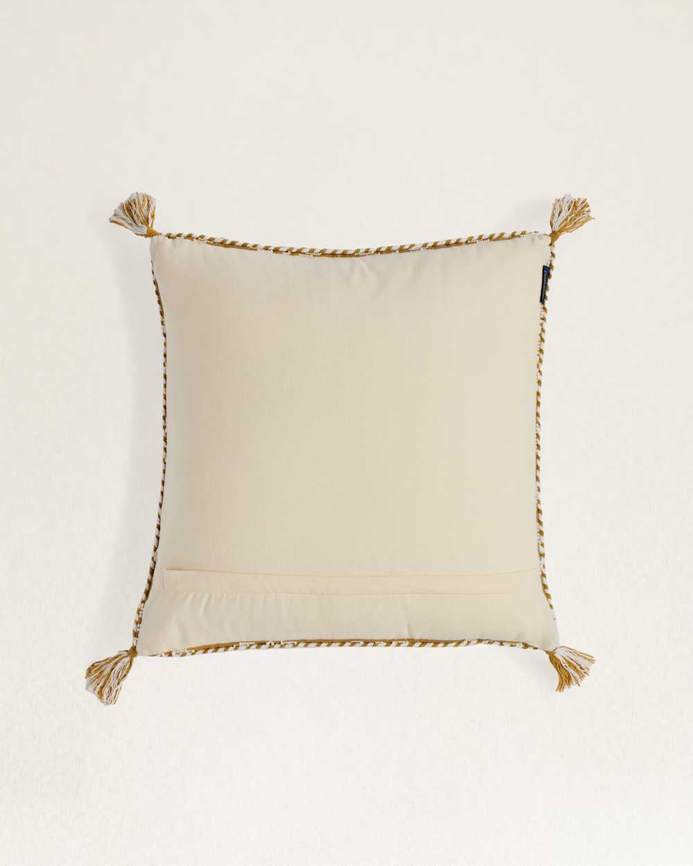 ALTERNATE VIEW OF SADDLEBROOK PILLOW IN GOLD/IVORY image number 3