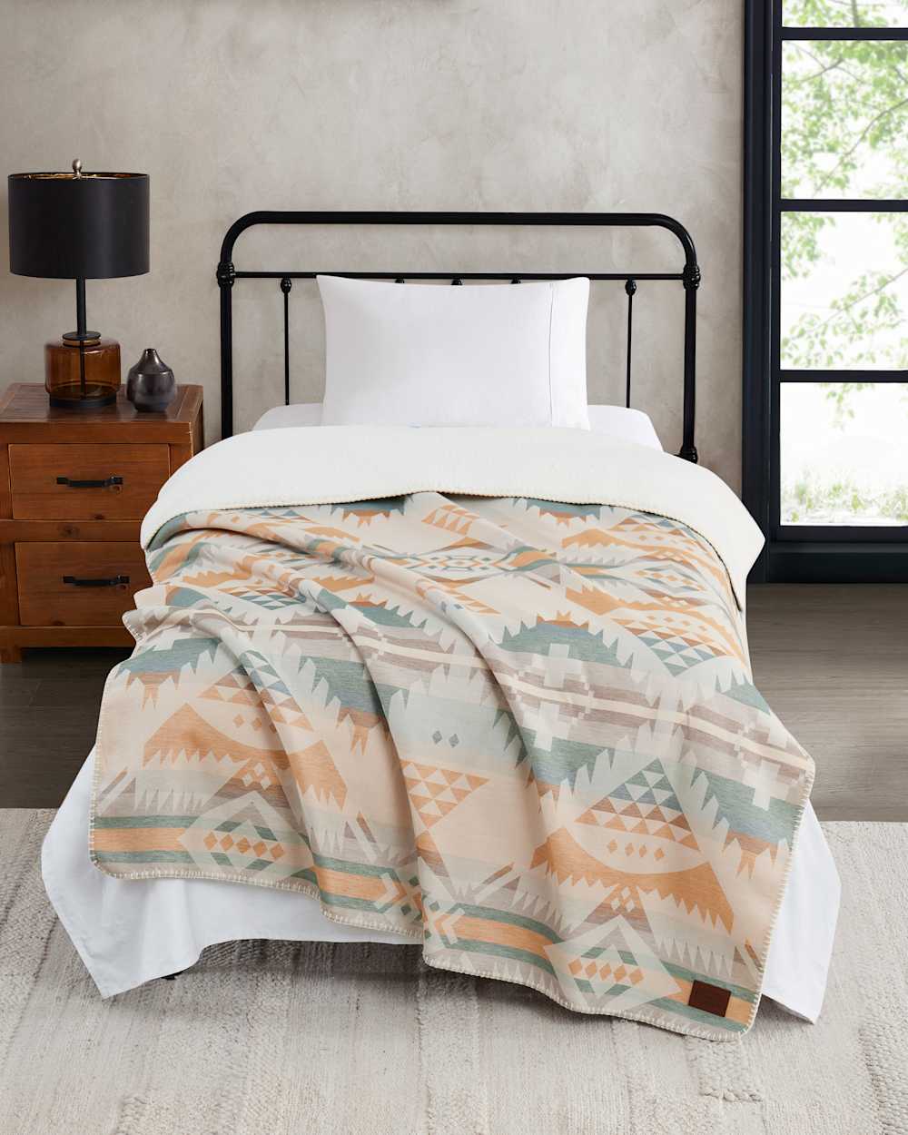 ALTERNATE VIEW OF NEHALEM SHERPA THROW IN IVORY MULTI image number 4