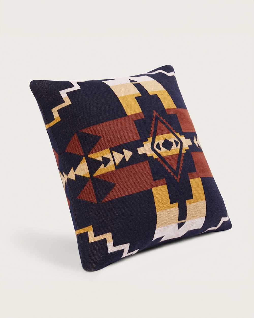 ALTERNATE VIEW OF FOUR CORNERS KNIT PILLOW IN BLACK MULTI image number 2