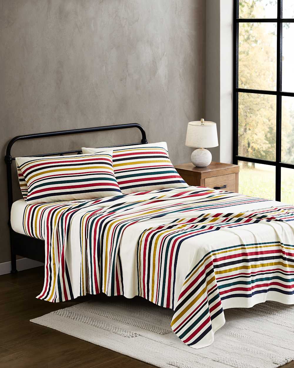 NATIONAL PARK STRIPE FLANNEL SHEET SET IN MULTI image number 1