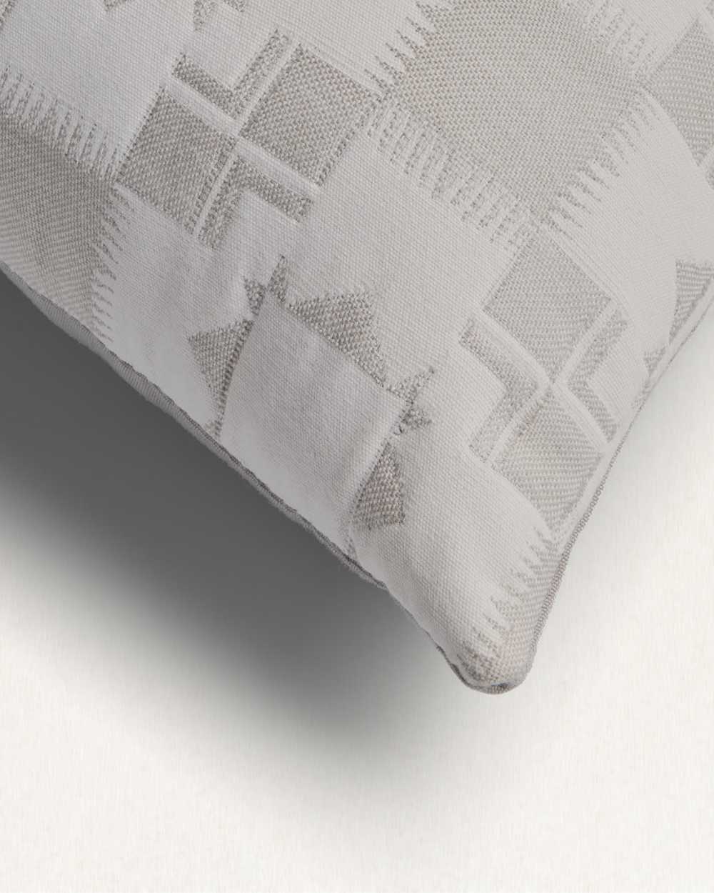ALTERNATE VIEW OF SUNBRELLA X PENDLETON LUMBAR OUTDOOR PILLOW IN SILVER LAKE/GREY image number 2
