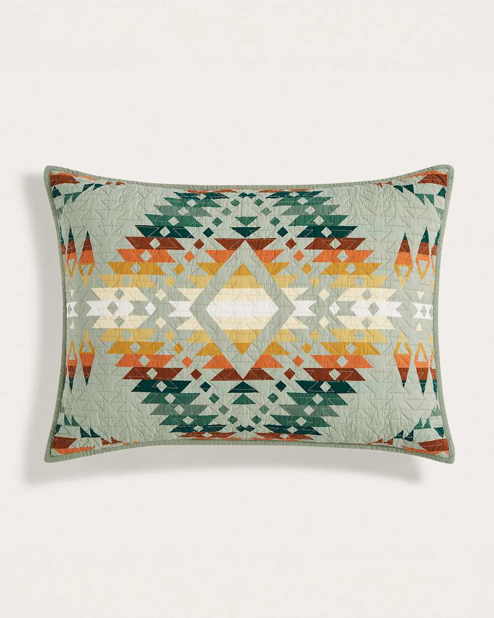 ALTERNATE VIEW OF MISSION TRAILS COVERLET SET IN DESERT SAGE image number 4