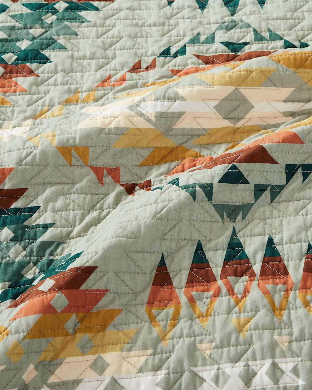 ALTERNATE VIEW OF MISSION TRAILS COVERLET SET IN DESERT SAGE image number 5