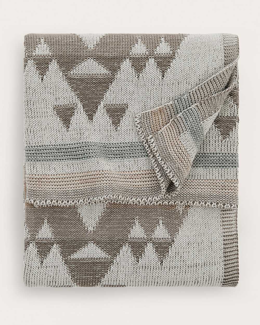ALTERNATE VIEW OF AGATE BEACH KNIT THROW IN IVORY image number 4