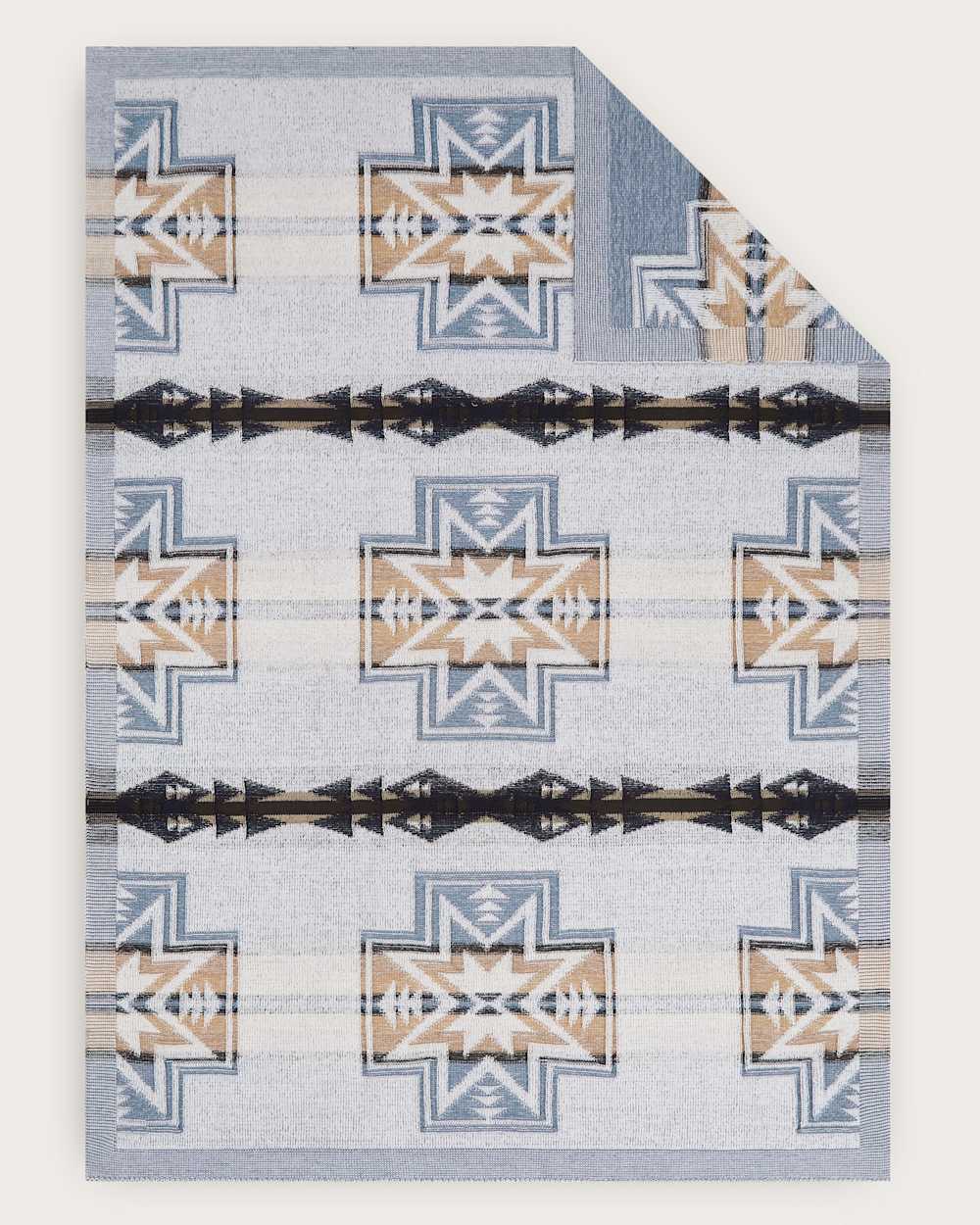 ALTERNATE VIEW OF SILVER CITY KNIT THROW IN SKY image number 2