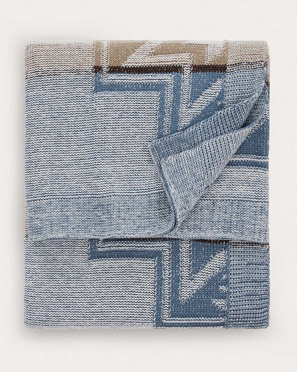 ALTERNATE VIEW OF SILVER CITY KNIT THROW IN SKY image number 4