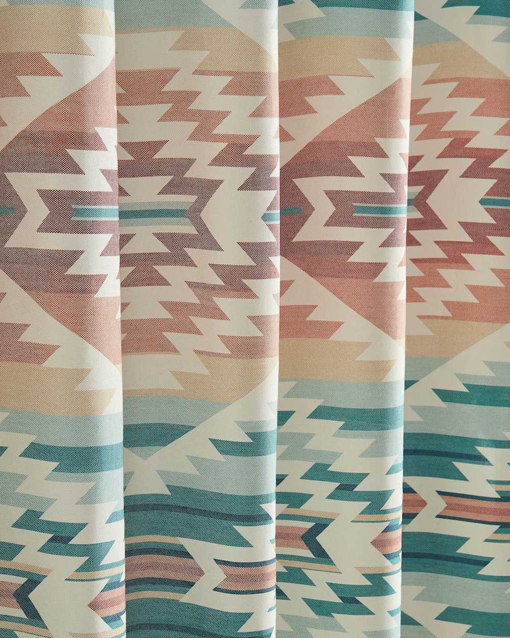 ALTERNATE VIEW OF PAGOSA SPRINGS SHOWER CURTAIN IN TURQUOISE MULTI image number 2
