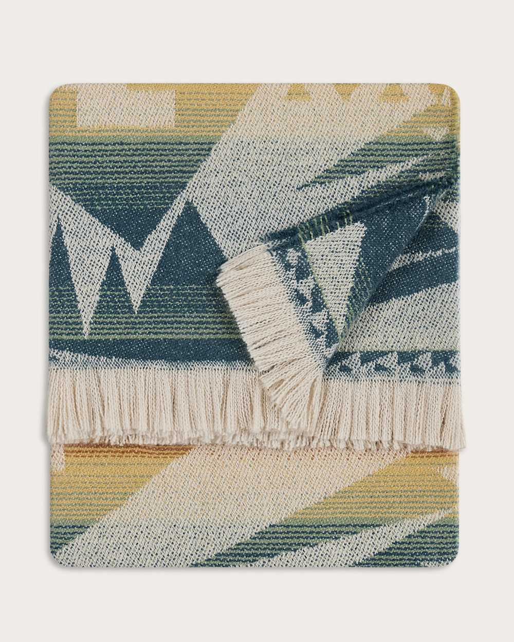 ALTERNATE VIEW OF MYSTIC LAKE FRINGE THROW IN MYSTIC LAKE image number 4