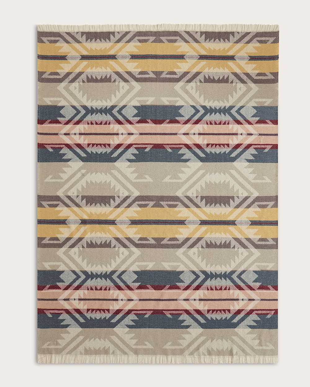 ALTERNATE VIEW OF WHITE SANDS FRINGE THROW IN WHITE SANDS image number 3