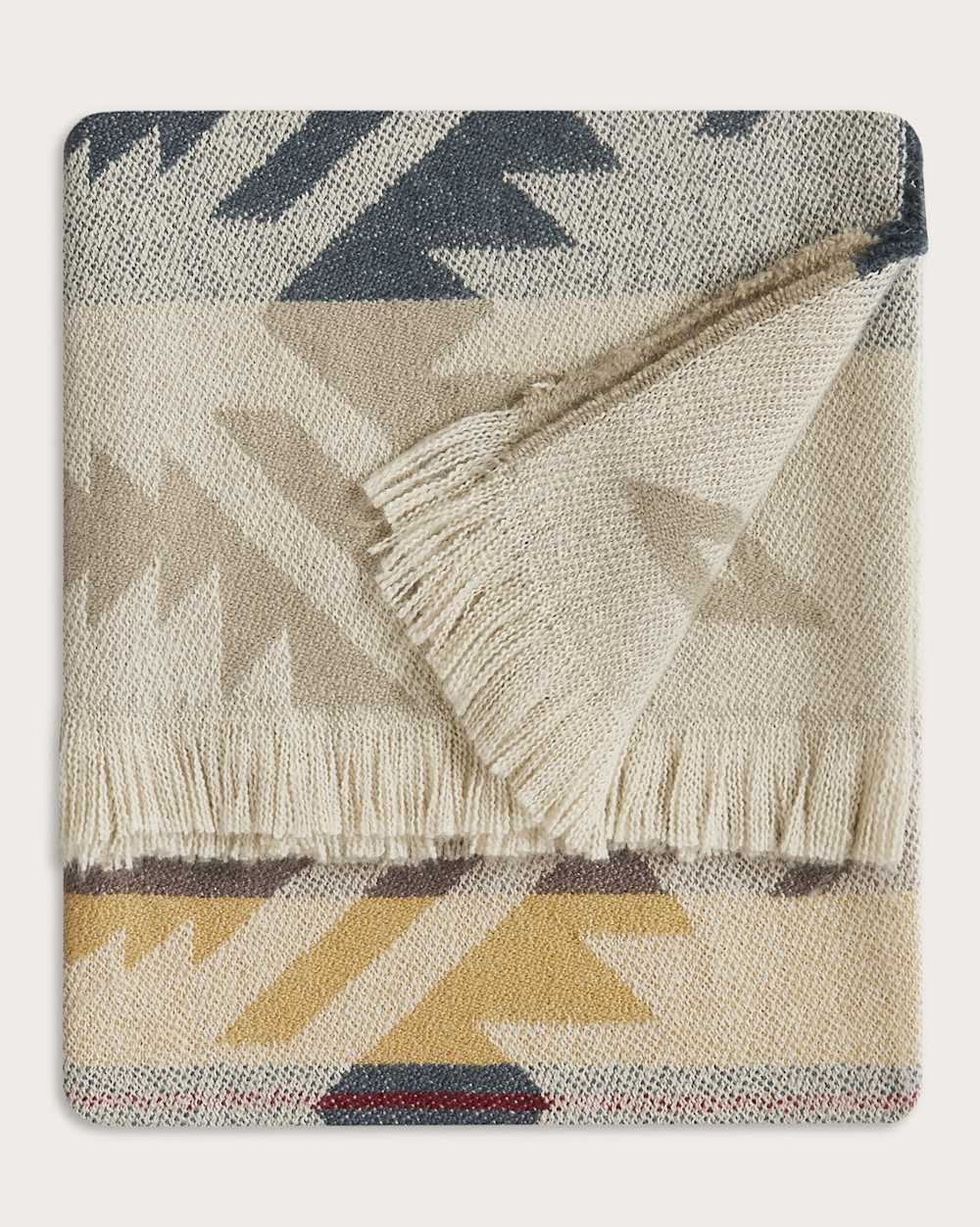 ALTERNATE VIEW OF WHITE SANDS FRINGE THROW IN WHITE SANDS image number 4