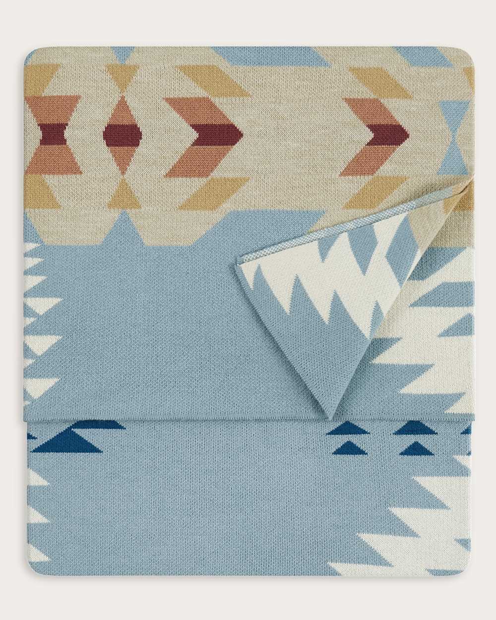 ALTERNATE VIEW OF RANCHO ARROYO KNIT THROW IN SKY MULTI image number 3