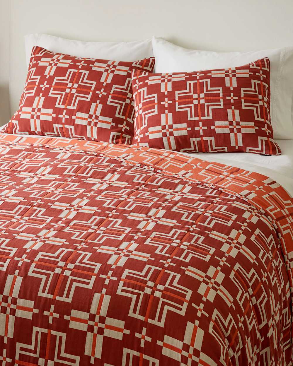 ALTERNATE VIEW OF SAN MARCOS MATELASSE COVERLET IN PERSIMMON image number 4