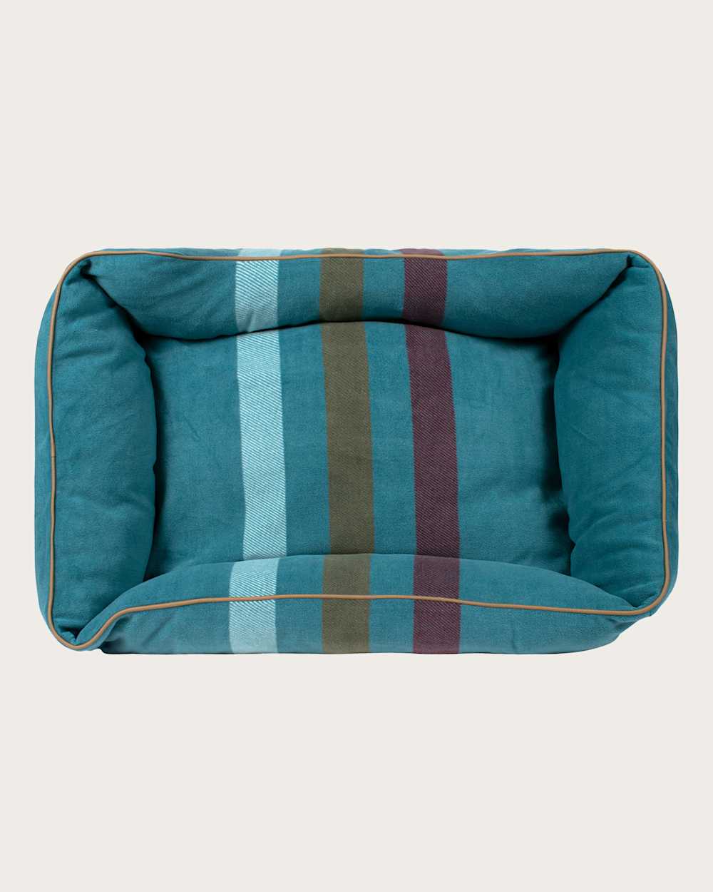 ALTERNATE VIEW OF CABIN STRIPE PET BED - KUDDLER IN SHALE MULTI image number 2
