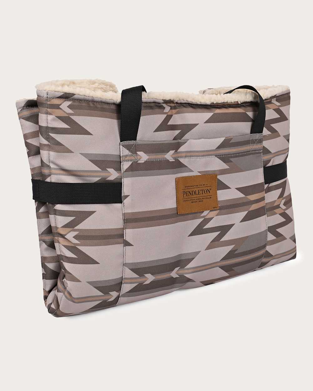 ALTERNATE VIEW OF WYETH TRAIL PET TRAVEL BED IN BEIGE TONAL image number 3