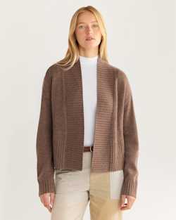 WOMEN'S MERINO/CASHMERE CARDIGAN IN BROWN image number 1