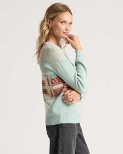 ALTERNATE VIEW OF WOMEN'S MONTERA COTTON SWEATER IN SEAFOAM HARDING image number 3
