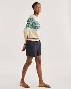 ALTERNATE VIEW OF WOMEN'S HIGHLAND PEAK COTTON SWEATER IN IVORY image number 2