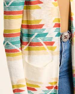 ALTERNATE VIEW OF WOMEN'S PACIFIC CITY DUSTER SWEATER IN SOFT ECRU MULTI image number 5