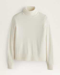 WOMEN'S MERINO TURTLENECK IN IVORY image number 1