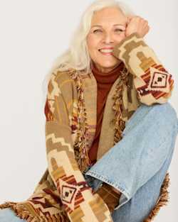 ALTERNATE VIEW OF WOMEN'S SKAMANIA ALPACA SWEATER IN IRISH CREAM MULTI image number 4
