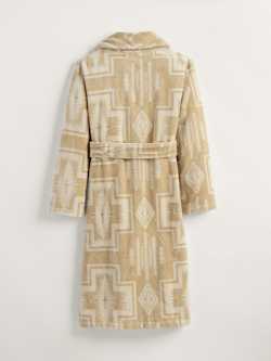 ALTERNATE VIEW OF WOMEN'S HARDING COTTON TERRY VELOUR ROBE IN SANDSHELL image number 2