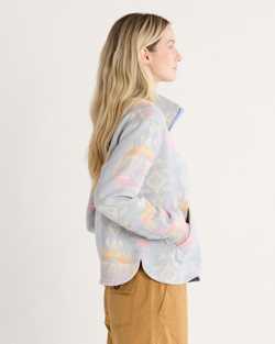 ALTERNATE VIEW OF WOMEN'S DOUBLESOFT HALF-ZIP PULLOVER IN BLUE AGATE BEACH image number 3