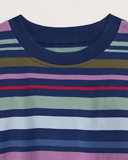 ALTERNATE VIEW OF WOMEN'S DESCHUTES STRIPE TEE IN NAVY STRIPE image number 2