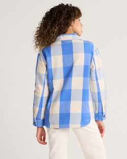 ALTERNATE VIEW OF WOMEN'S ARCADIA FLANNEL SHIRT JACKET IN BLUE BUFFALO CHECK image number 2