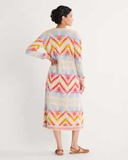 ALTERNATE VIEW OF WOMEN'S COTTON DUSTER CARDIGAN IN IVORY MULTI image number 2