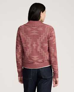 ALTERNATE VIEW OF WOMEN'S TEXTURED COTTON CARDIGAN IN ASH ROSE image number 2