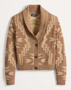 WOMEN'S TEXTURED COTTON CARDIGAN IN NUTMEG image number 1