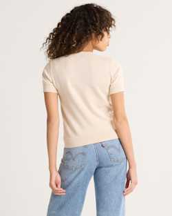 ALTERNATE VIEW OF WOMEN'S COASTAL COTTON SWEATER IN TAN MULTI image number 2