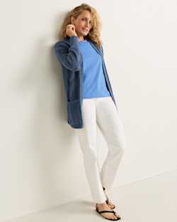 ALTERNATE VIEW OF WOMEN'S TEXTURED SIERRA SPRINGS CARDIGAN IN NAVY image number 6
