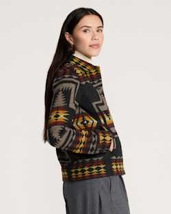 ALTERNATE VIEW OF HARDING WOOL WILLA JACKET IN BLACK/TAUPE image number 3