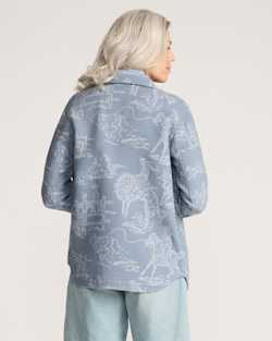 ALTERNATE VIEW OF RODEO COTTON SHIRT JACKET IN STORMY BLUE image number 2
