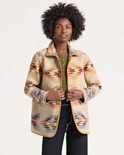 ALTERNATE VIEW OF WYETH FALLS REVERSIBLE WOOL COAT IN TAN MULTI image number 2