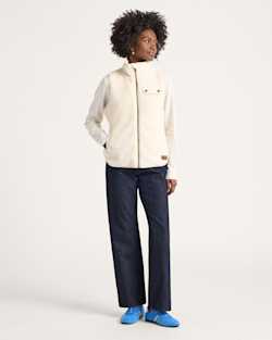 ALTERNATE VIEW OF WOMEN'S LAUREL FLEECE VEST IN BONE image number 6